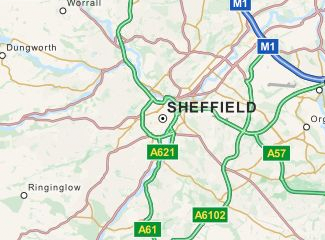 Map of Sheffield